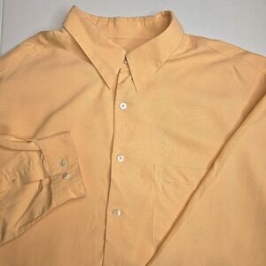 BUGATCHI UOMO Men's XL Light Orange Long Sleeve Shirt -403‎